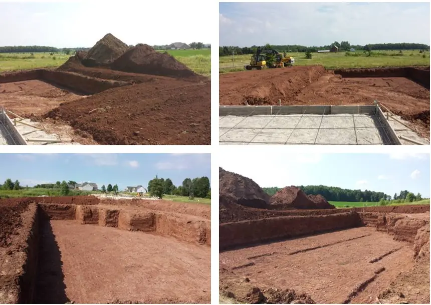 Basement dig, start to finished pad