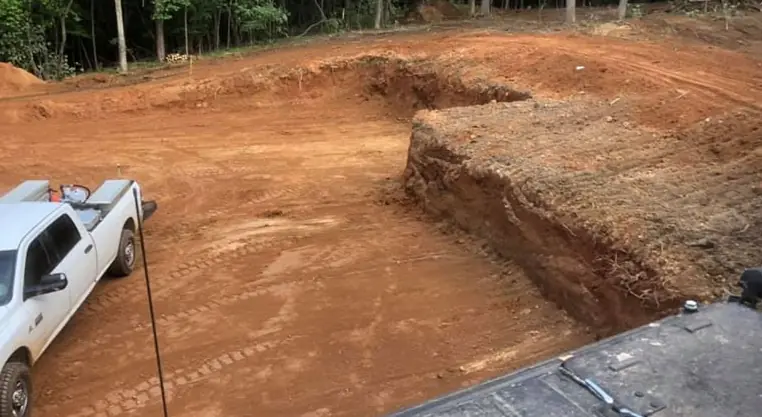 Basement cut squared and benched
